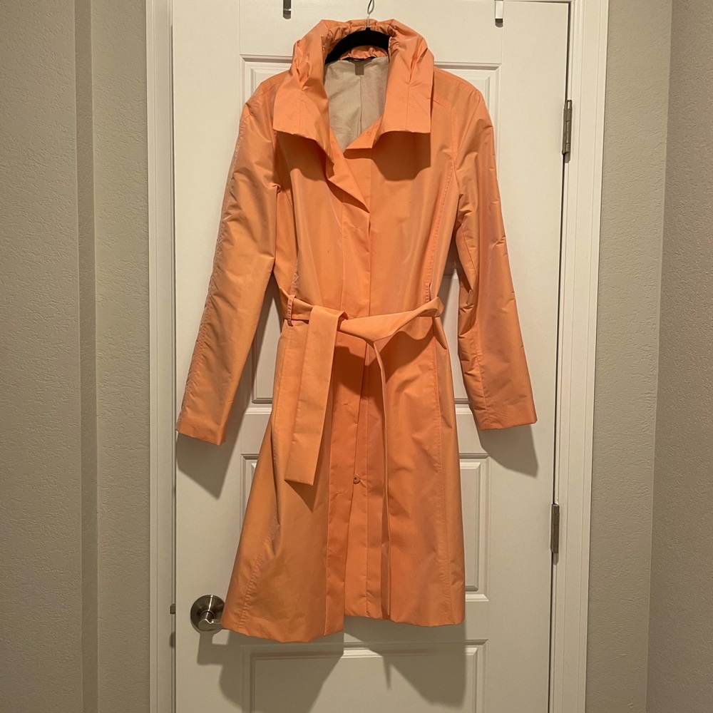 Brooks Brothers Apricot Belted Trench Raincoat